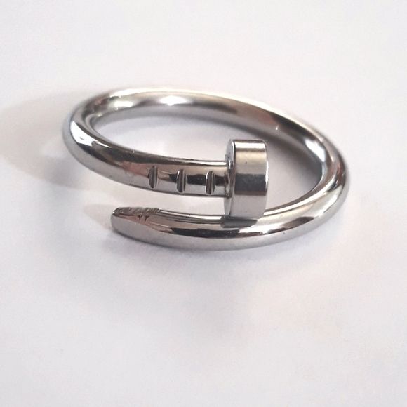 White Cartier Nail Ring