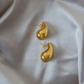Golden Water Drop Earing